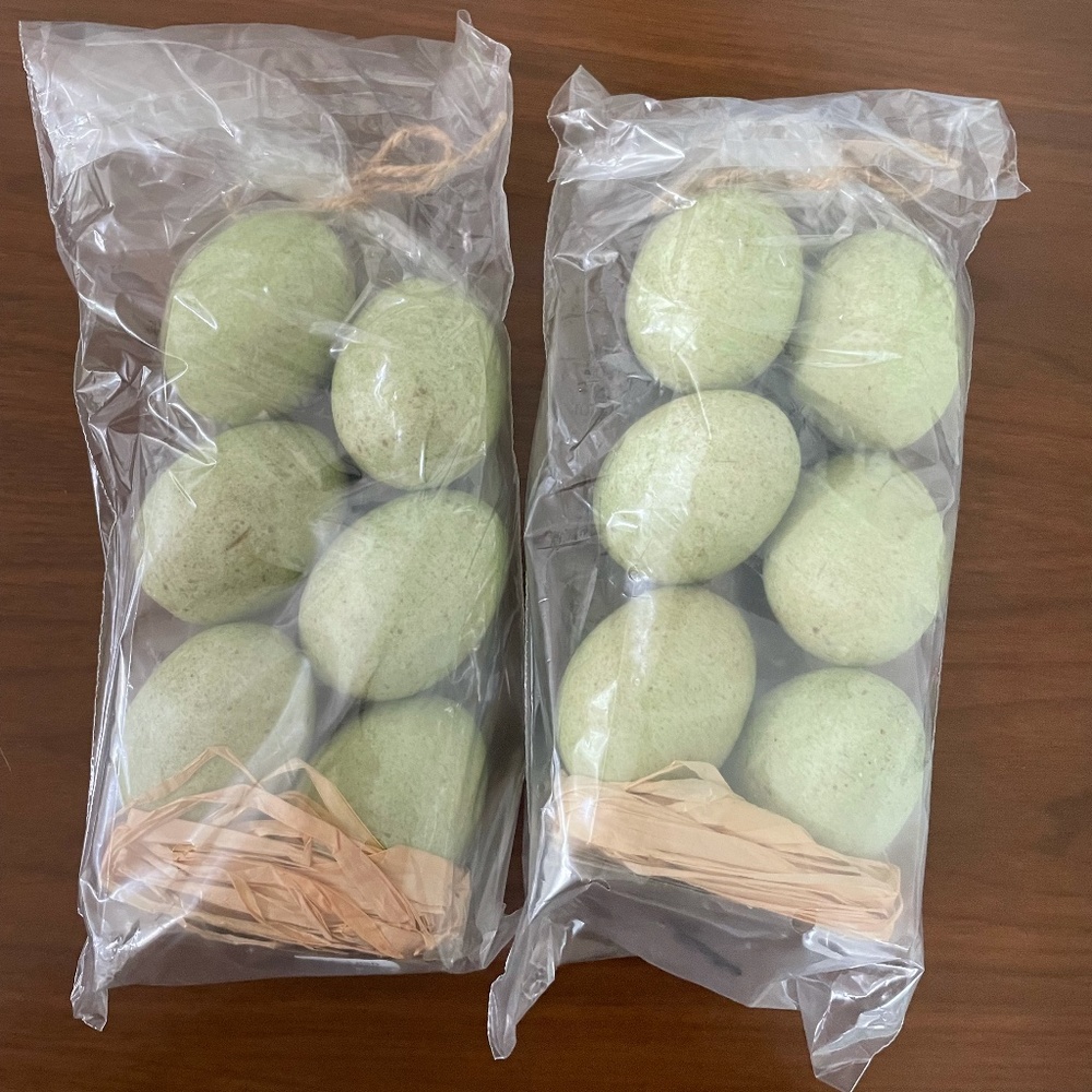 NEW 2 Pottery Barn Speckled Eggs Vase Filler eggs